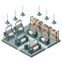 Fototapeta premium Industrial 3D Printing Facility with Multiple Printers.