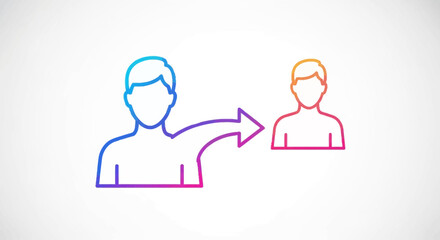 Fototapeta premium Transferring knowledge from one person to another, concept of education, mentorship, and skill sharing.