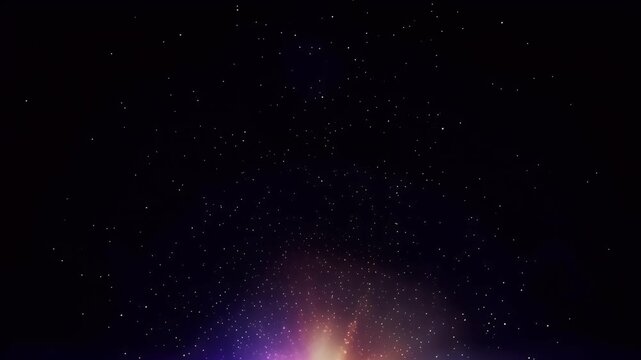 Calm Multicolor Sparkle Burst in Lower Third with Clean Black Space