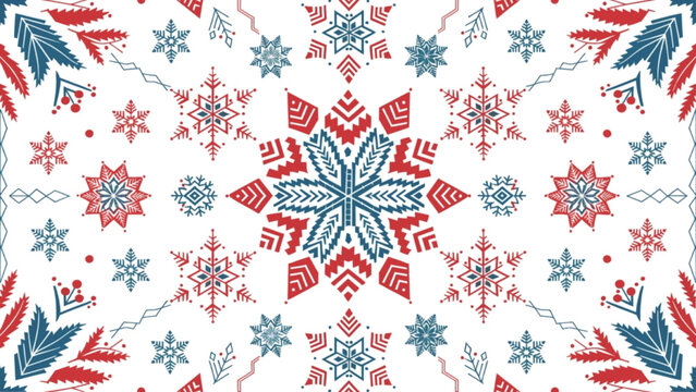 scandinavian winter background seamless christmas sweater pattern vector
