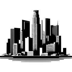 Obraz premium Los Angeles Skyline Icon