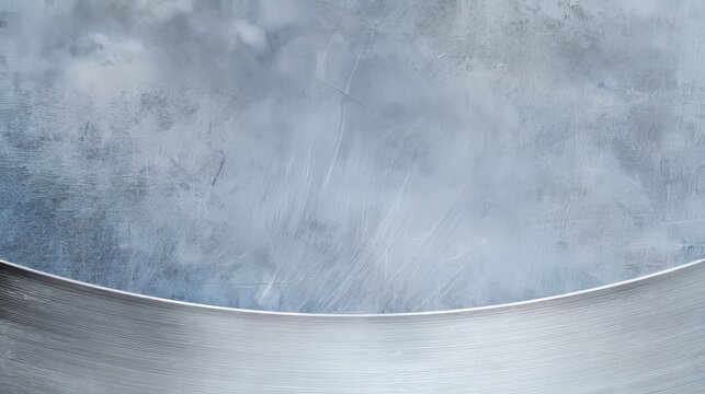Brushed aluminum metal surface texture with subtle scratches clean curved edge abstract industrial background silver material modern design minimal pattern steel finish