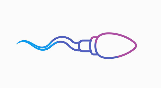 Sperm Cell Icon, Spermatozoon, Reproduction, Fertility, Medical, Science, Biology, Health, Abstract