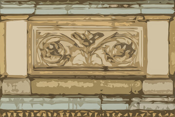 CLASSIC ARCHITECTURE - Ornaments on the facade of a very, very old classicist tenement house © Wojciech Wrzesień