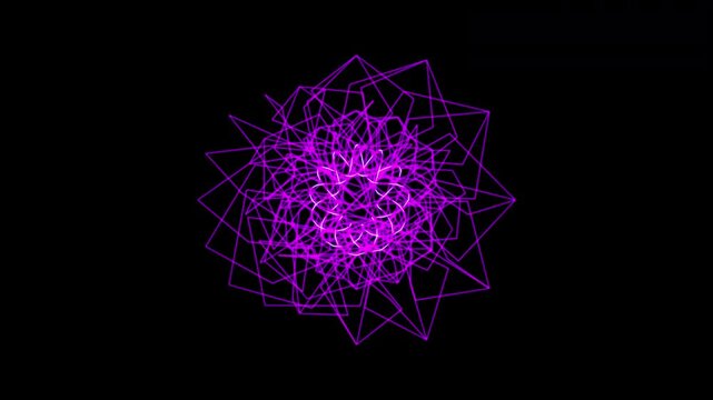Premium 4K seamless loop of Vishuddha Throat Chakra Torus Knot sacred geometry spinning in a deep cinematic void. Ideal for VJ sets, trance festival visuals, meditation, and yoga studios.