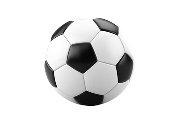 Fototapeta premium Classic black and white soccer ball isolated on white background png