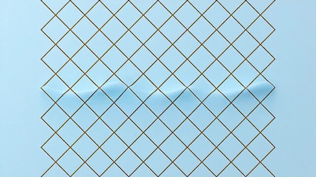 Geometric pattern with gold lines on blue background symbolizing conceptual art and dynamic energy