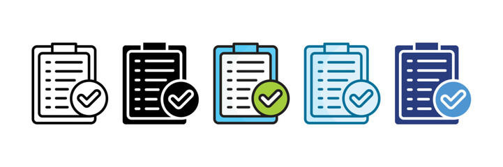 Fototapeta premium Assessment Icon Set Multiple Style Collection