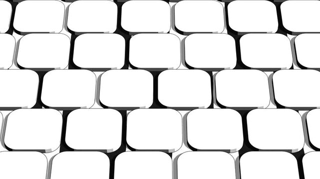 Black and White Cartoon Rendered 3D Geometric Environment with Smooth Forms Modern Abstract Structure and Creative Background for Multimedia Projects