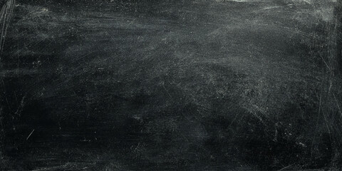 Dark wall  scratched blackboard texture background with white chalk marks and smudges for design and education concepts © Namira