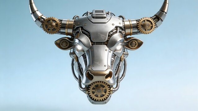 Mechanical bull head with gears