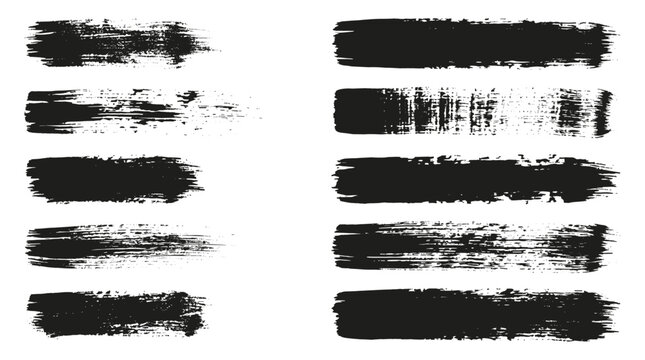 Abstract texture brush stroke decorative elements set in a gritty style, including ink smears, rough marks, and stains.
