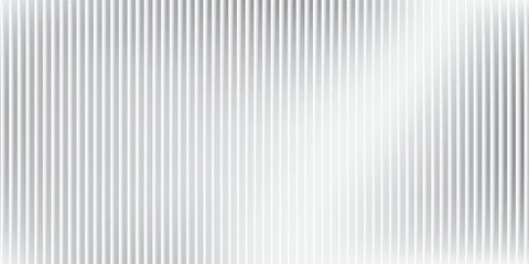Fototapeta premium Glass background with silver ribbed effect and abstract 3D line pattern. Modern gray panel design for wall or window, adding light reflection and stylish texture to architecture.