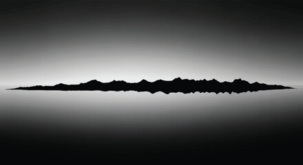 Black silhouette of a sound wave on a gradient background from white to dark © Times Graphic