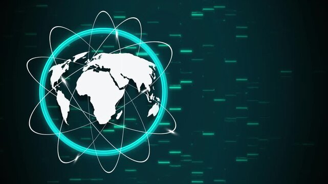 Global finance network with multiple currency symbols. Global finance network globe. Digital global finance network for international banking and worldwide investment visuals art.