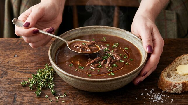 Hare Soup &ndash; Traditional British Game Soup Inspired by Jugged Hare