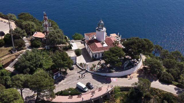 Faro San Sebasti&aacute;n​ situado en Palafrugell, Costa Brava provincia de Gerona, Catalu&ntilde;a, Espa&ntilde;a.