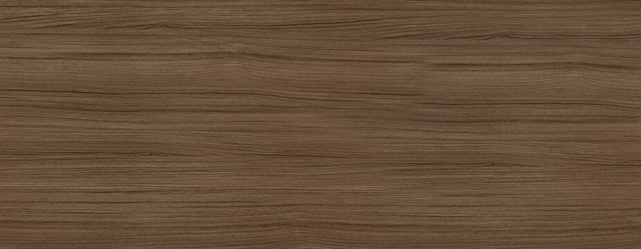 Dark walnut wood texture background, horizontal brown timber grain pattern, natural wooden surface for interior design and furniture mockups