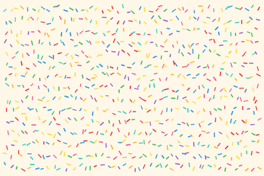 Scattered colorful sprinkles pattern background