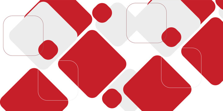 White background with abstract red grey square decoration. Vector illustration for modern presentation background  brochure design  business card background  website slider  modern vector