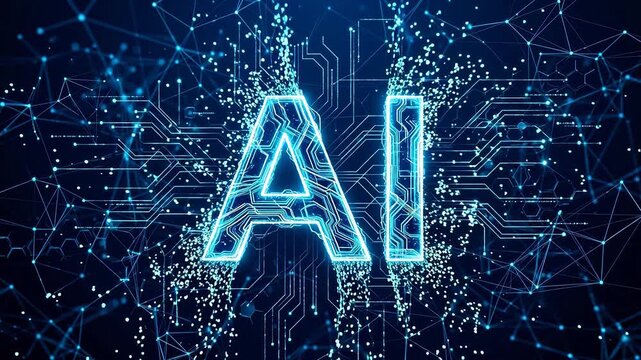AI technology circuit design symbolizing digital transformation and future innovation