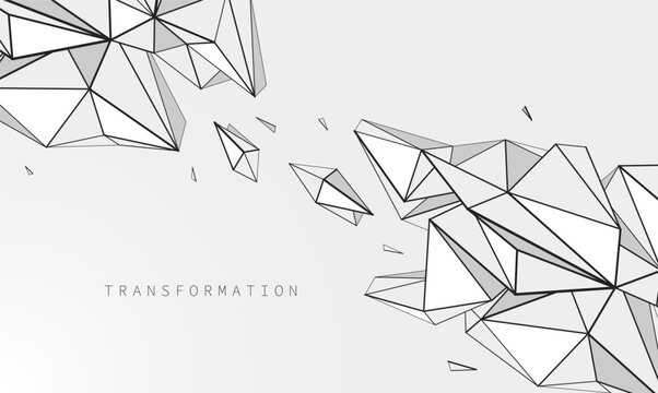 Structural transformation of fragmented forms into a coherent system, expressing process, balance, logic, and the evolution of complex integrated structure.
