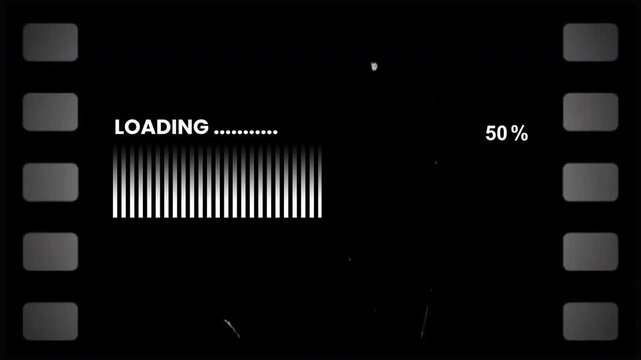 Digital Loading Screen form 0% to 100%  Percent Progress Bar Futuristic Tech Background