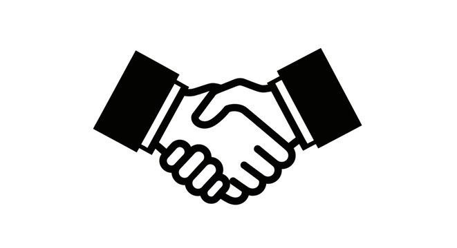 Black handshake icon