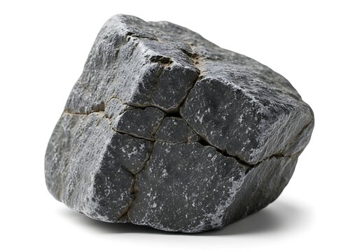 A large gray rock with a rough texture