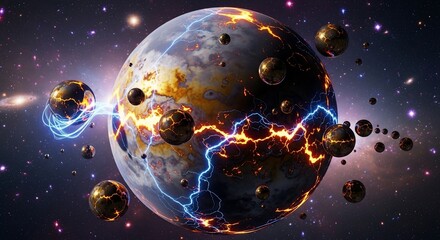 Abstract planet space illustration