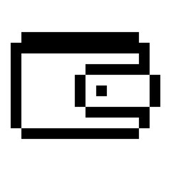 Pixel Art Monochrome Wallet Icon © Fahmi