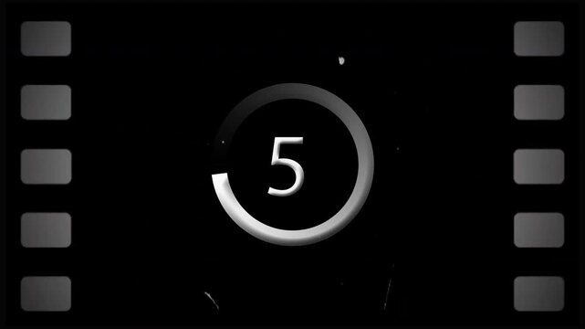 Circular 10 Second Countdown Clock Modern Tech Progress Animation Screen
