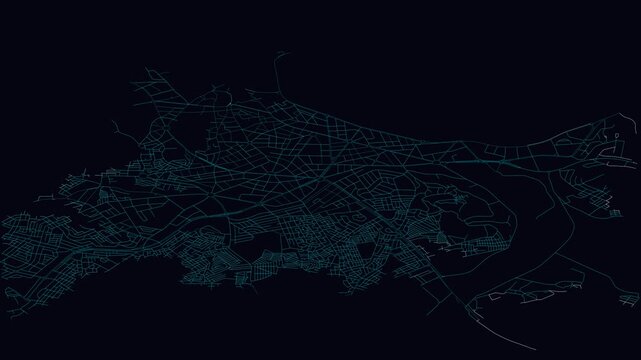 Tangier, Morocco, City Infrastructure Expansion Animation, Urban Visualization Technology