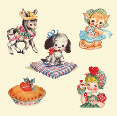 Fototapeta premium Vintage Sticker Set Retro Labels Collection
