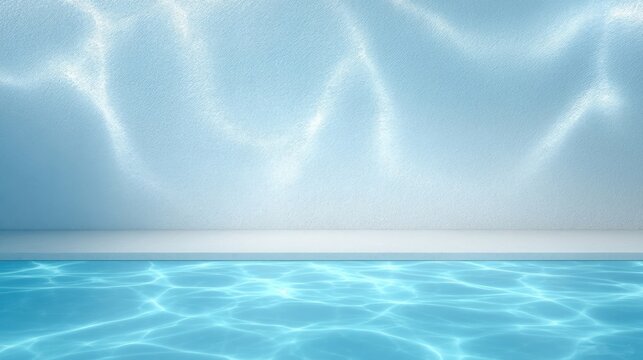 Water surface reflections in a bright indoor space