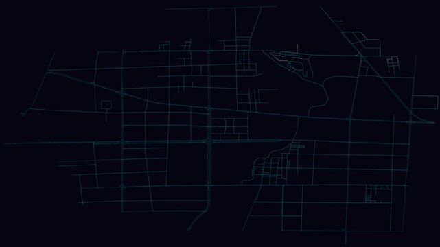 Pingdu, China, City Infrastructure Expansion Animation, Urban Visualization Technology