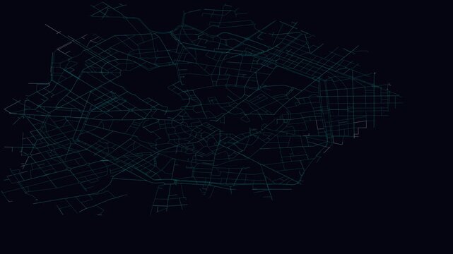 Milan, Italy, City Infrastructure Expansion Animation, Urban Visualization Technology