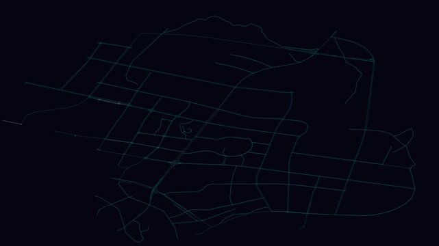 Guankou, China, City Infrastructure Expansion Animation, Urban Visualization Technology