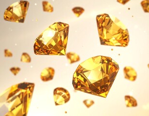 Fototapeta premium Yellow Diamonds Abstract.