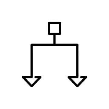 Parallel Workflow Line Art Icon Vector