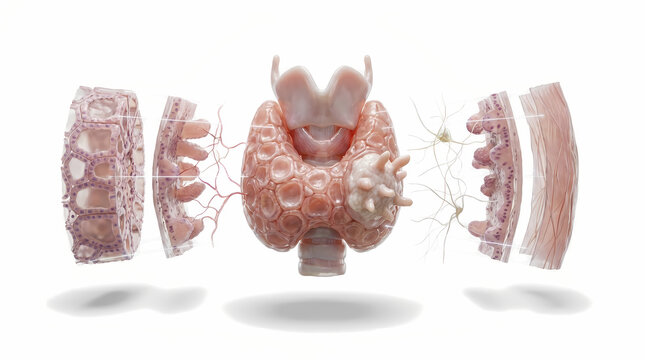 3D Rendering Of The Human Thyroid Gland Anatomy And Disease