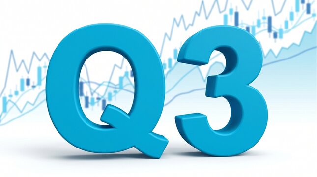 Q3 3rd Quarter Corporate Financial Strategy Concept Realistic Photo