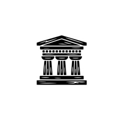 Line drawing of historic Roman columns sculptur and landmarks  Set of decorative architectural elements, including ornate columns and balusters, in a classic style, isolated on a white background.   © Maria