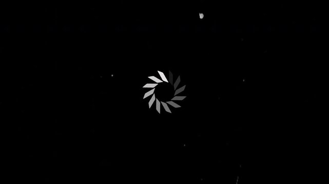 Abstract Spinning Loader Circle Motion Graphic on Dark Background