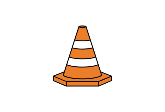 Traffic cone, road cone, construction cone, safety cone, orange cone