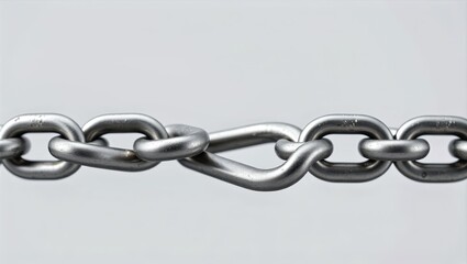 Fototapeta premium Logistics process inefficiency abstract twisted chain for business visuals