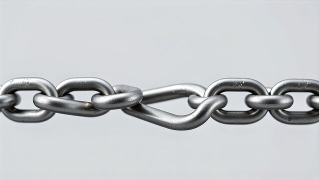 Logistics process inefficiency abstract twisted chain for business visuals