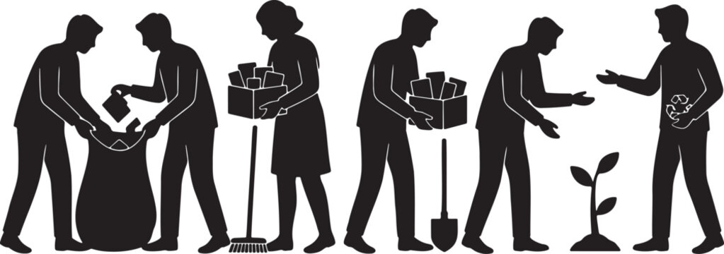 189_A group of people working_traced