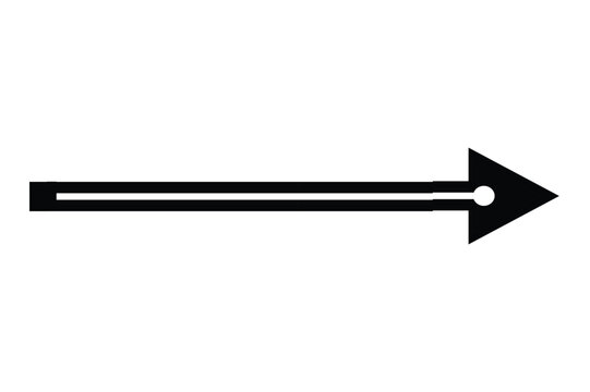 Outline line dot abstract right directional arrow vector icon design for digital graphic user interface modern web application
