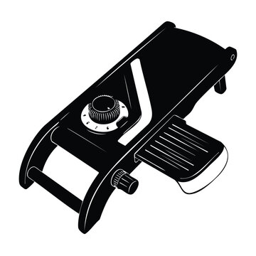 Kitchen mandoline slicer silhouette bundle vector tool for food set.